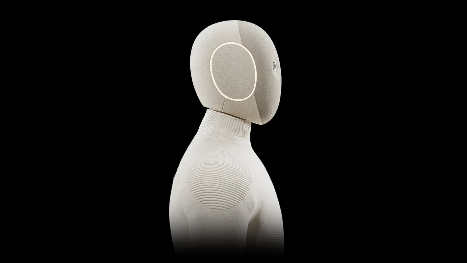 1X NEO humanoid robot standing, front view
