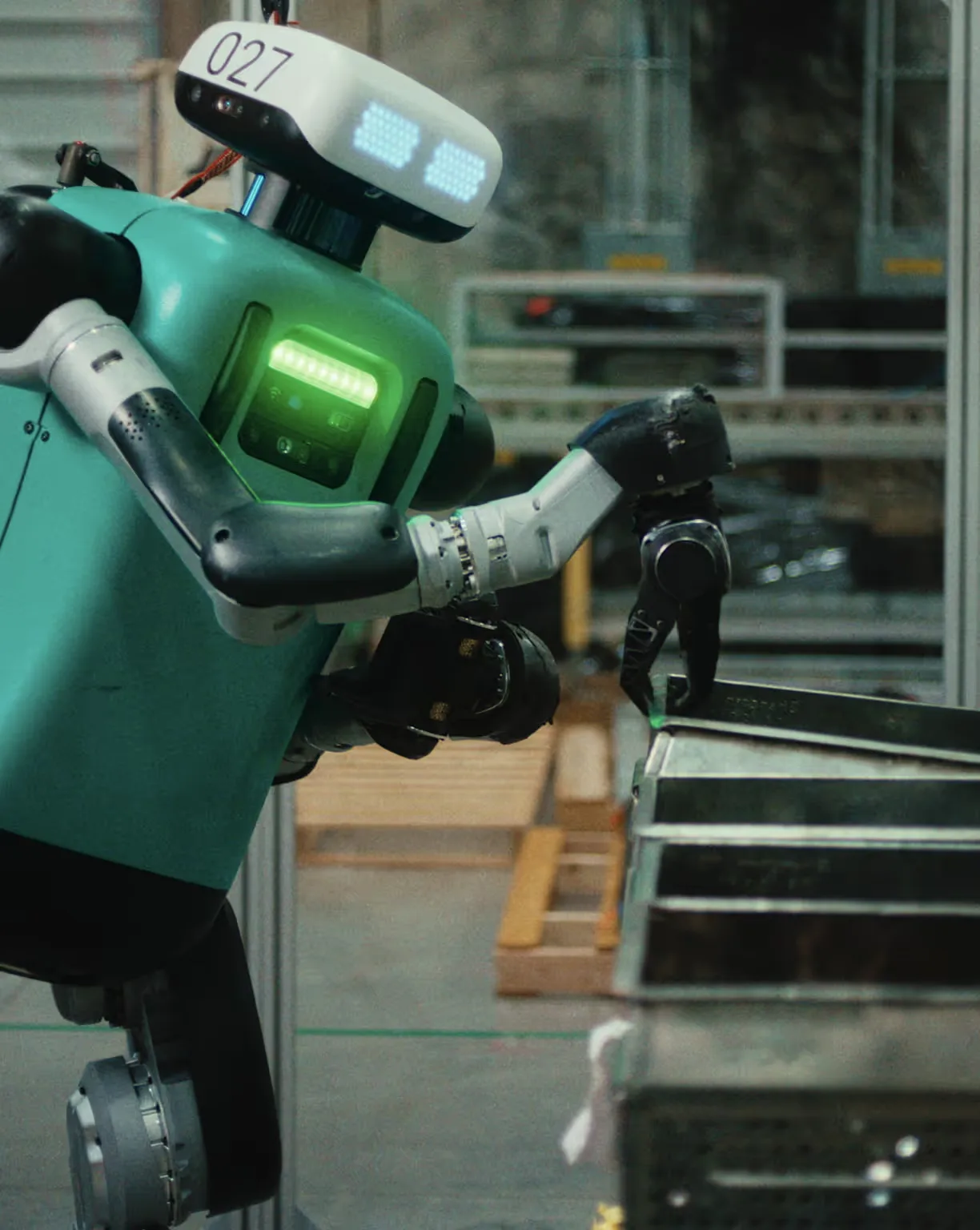 Digit moving a tote in a working facility