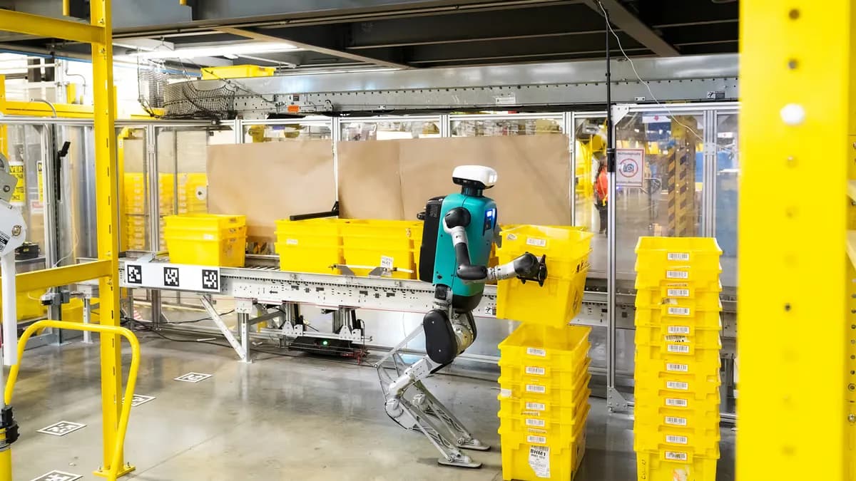 Digit operating on a warehouse logistics line