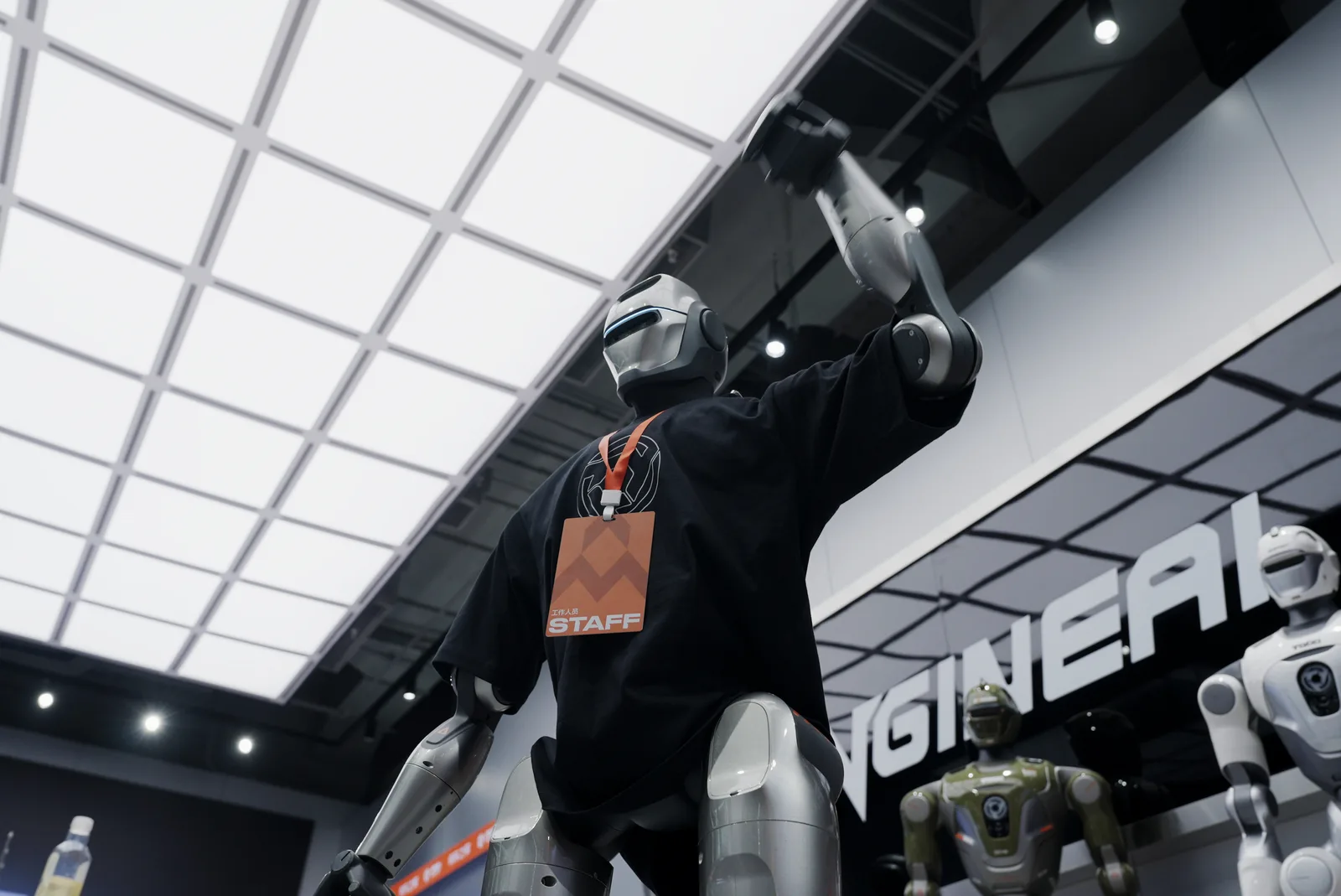 EngineAI humanoid robot at a public exhibition
