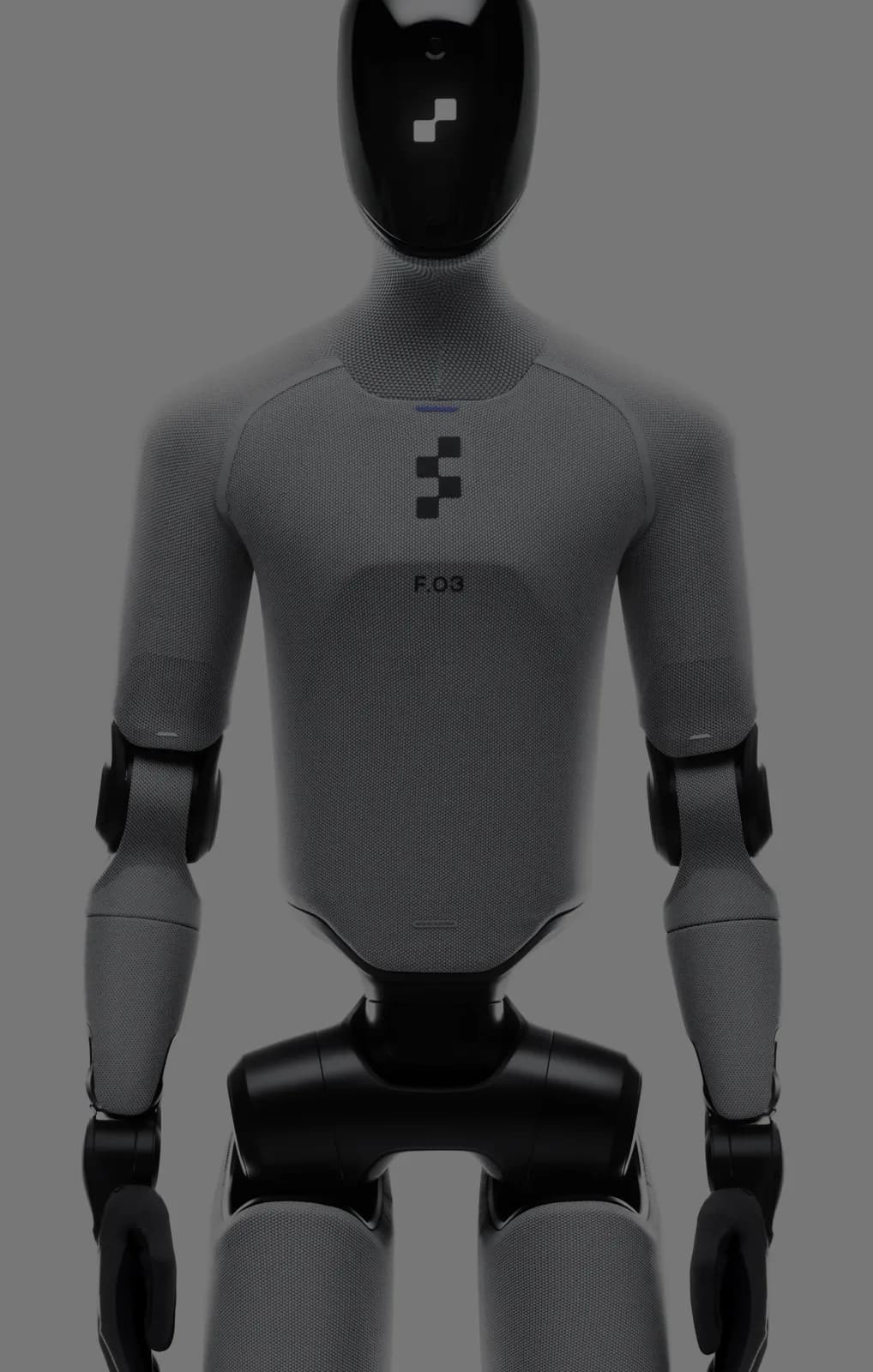 Figure 03 humanoid robot, full body front view