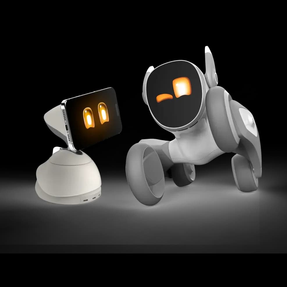 Loona Petbot robot with its expressive screen face