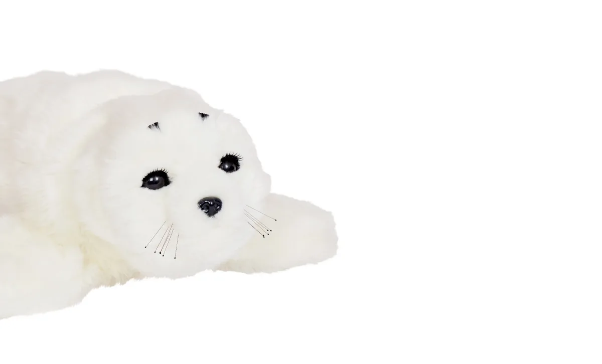 PARO therapeutic robot baby harp seal, full body