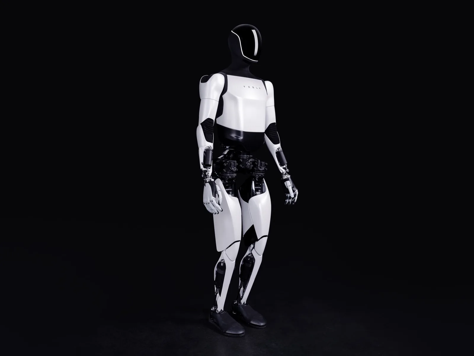 Tesla Optimus humanoid robot, full body