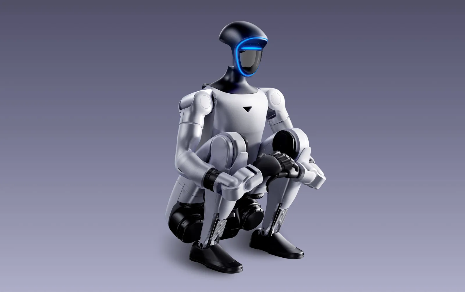 Unitree G1 humanoid robot crouching